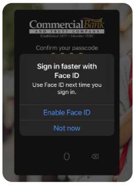 Banno Mobile enable Face ID